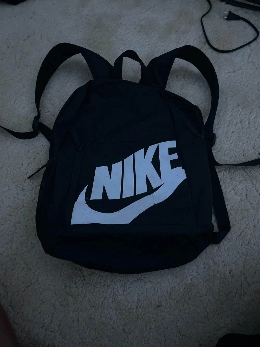 Nike Black Backpack with White Logo